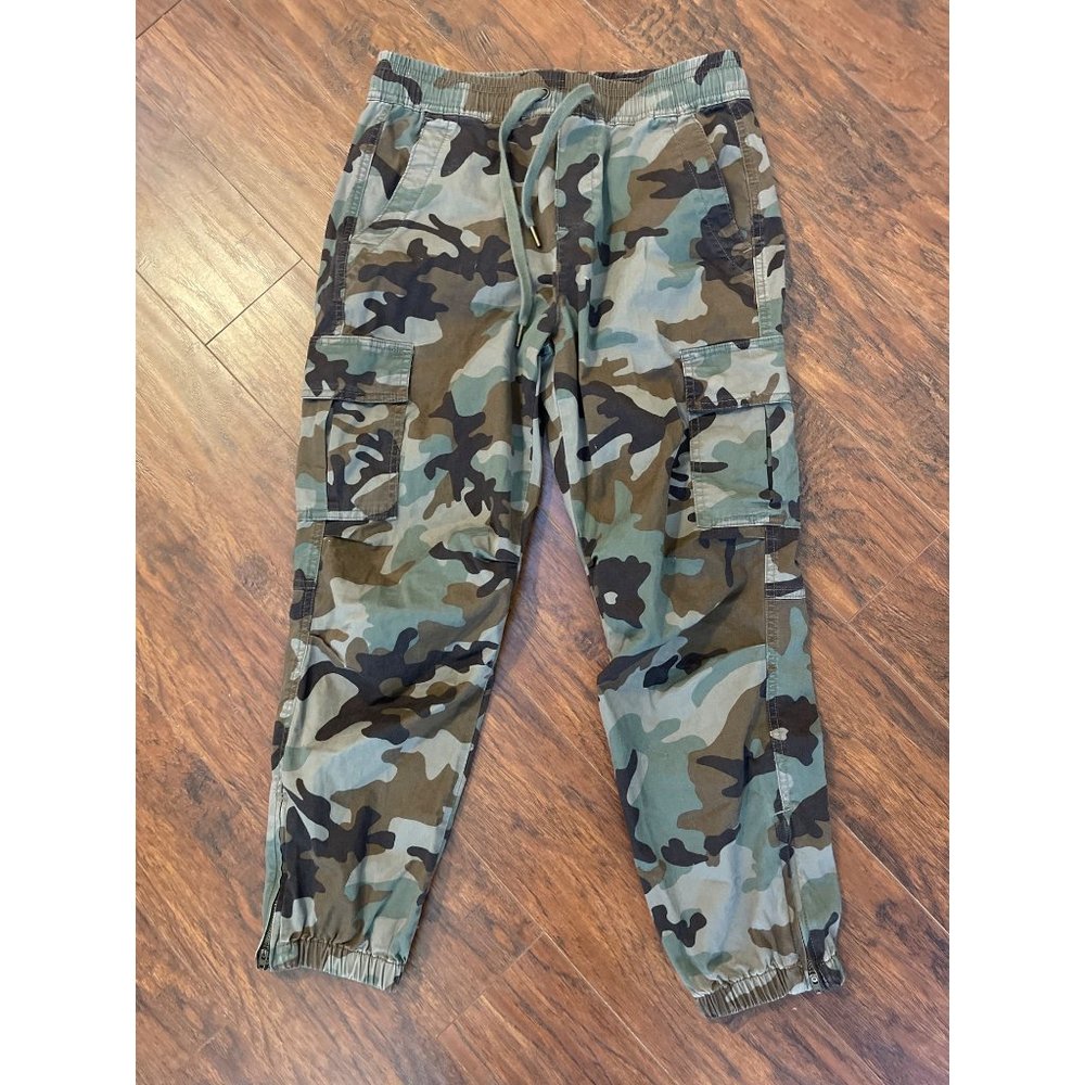 Polo Ralph Lauren Cargo Pants Military Multipocket Camo Jogger Ankle Zip Size XS